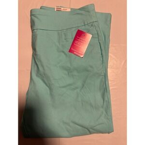 NWT Kim Rogers Millennium Capri Aqua Bliss Tummy Control Pull On Pants Size 12